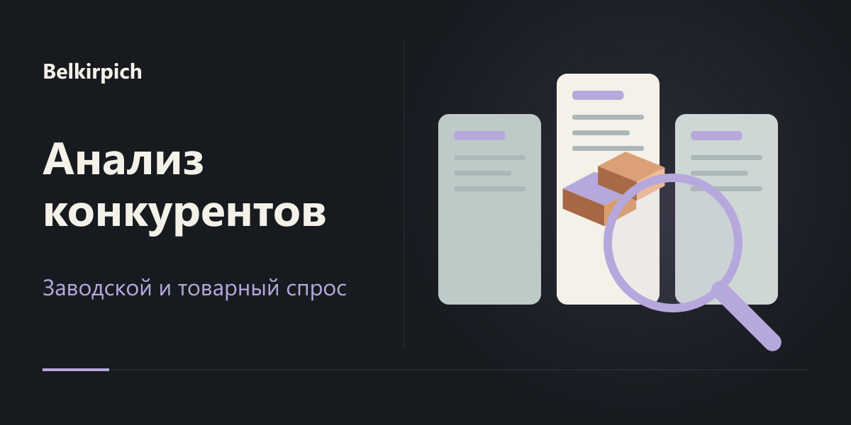 Анализ поисковой конкуренции для Белкирпича