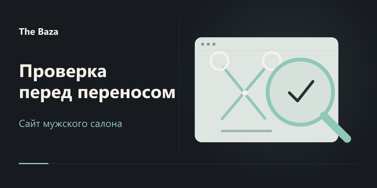 Проверка сайта The Baza перед переносом