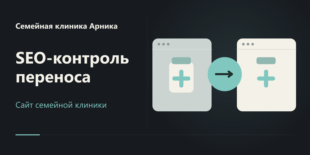 SEO-сопровождение переноса сайта клиники «Арника»